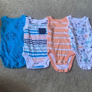 4 pack of muscle tee onesies